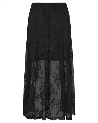 SRLaurel Midi Nederdel - Black